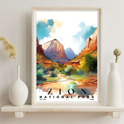 Zion National Park Poster, Travel Art, Office Poster, Home Decor | S4 - image6